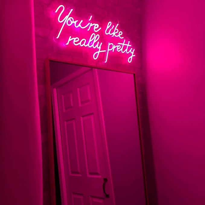 Ulalaza LED Neon Sign Night Light for Wall Party Décor Bedroom Room Bar Wedding Home Birthday Art Decoration Christmas with USB Chain Light modulator 5v (lets party blue)