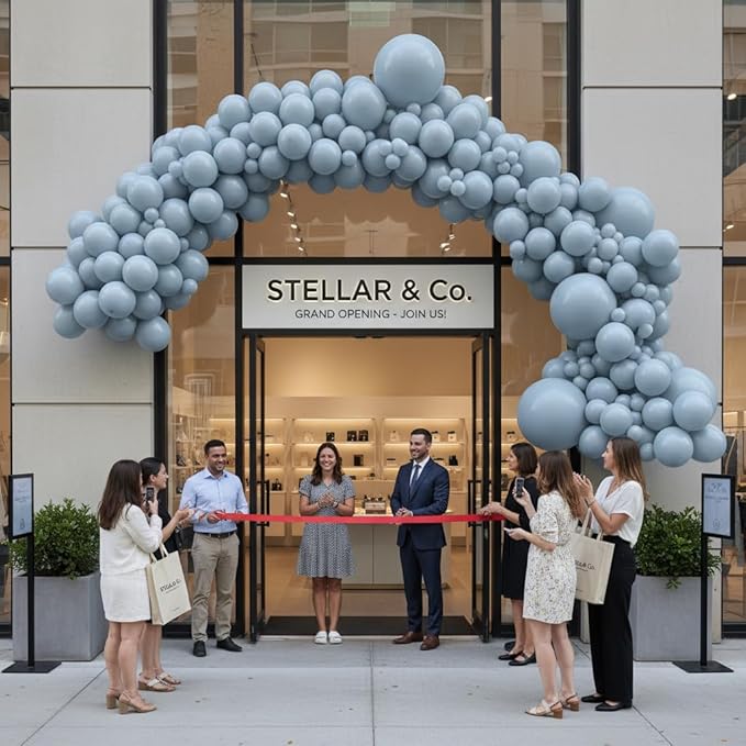 Balloon Garland Arch Kit – 146 Pcs Dusty Blue Balloons for Baby Shower, Birthday, Gender Reveal, Wedding Party – DIY Kit by Vellax™