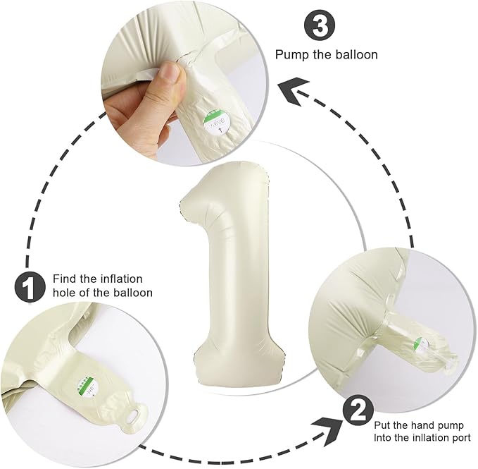 0 Balloons Numbers Birthday Decorations for Women Men, Number Balloons 40 In, Cream Birthday Party Decorations Big Balloons for 10 20 30 Wedding, Celebration Party, Graduations