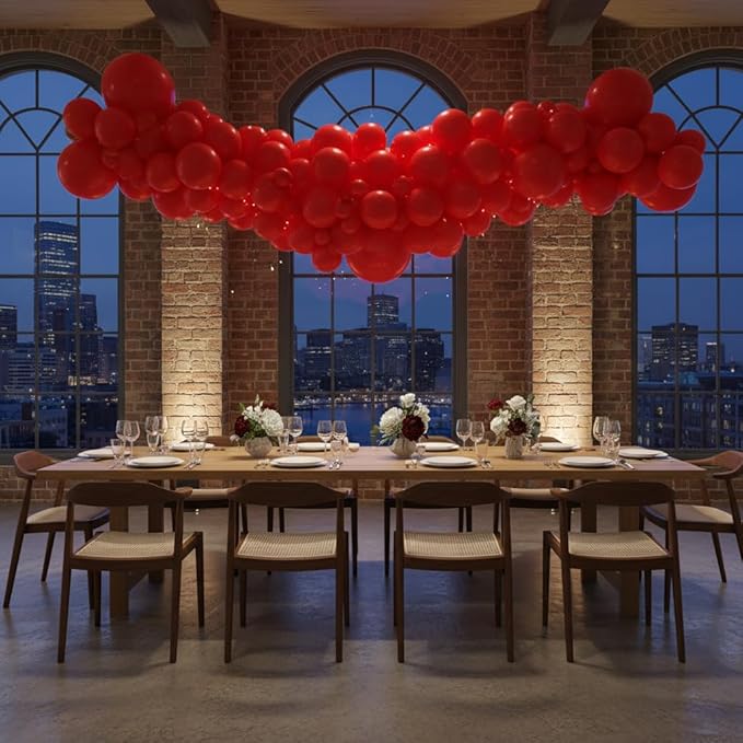 Balloon Garland Arch Kit – 146 Pcs Red Balloons for Baby Shower, Birthday, Gender Reveal, Wedding Party – DIY Kit by Vellax™