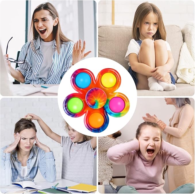 SCIONE 24 Pack Party Favors Fidget Spinners for Kids 4-8 8-12,Goodie Bags Stuffers for Kids 3-5, Pop Fidget Toys Bulk Classroom Prizes for Girls Boys, Toddler Birthday Party Return Gifts