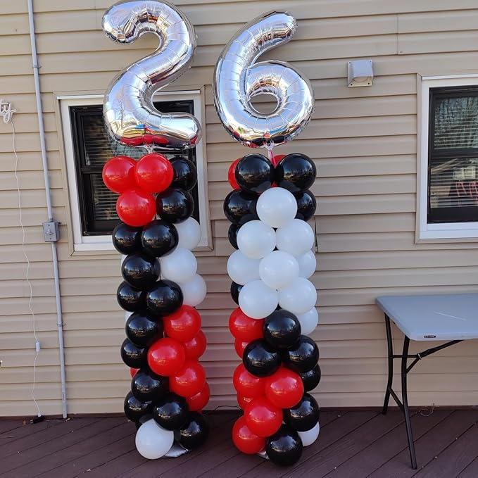 1 Balloon - Silver Birthday Number Balloons, 40 Inch Large Foil Balloons for Men Women Boys Girls Silver Themed Birthday Decorations