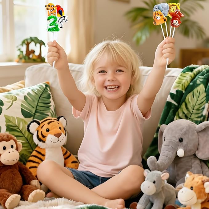 24 Ct African Savannah Animal-Shaped Lollipops Candy, Handmade Lollipops Suckers with unique designs and Fruit Flavors, Candies Lollipop Individually Wrapped Bulk for Zoo Theme Birthday