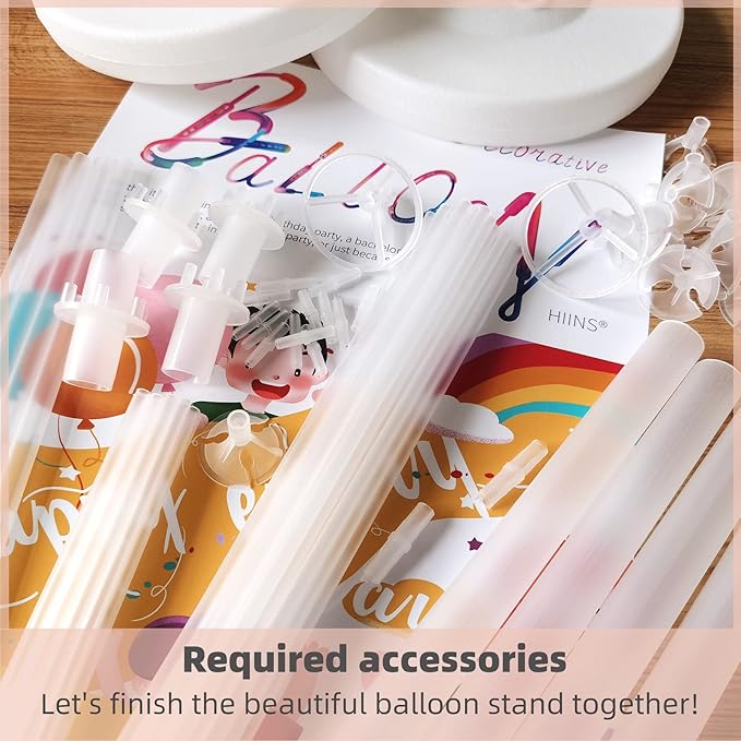 Balloon Column Kit Set of 2 With Confetti Balloons Included - Balloon Tower with Stand, Base, and Pole,Backdrop Decoration for Wedding, Baby Shower, Birthday Party, or Bachelorette Parties (Gold)