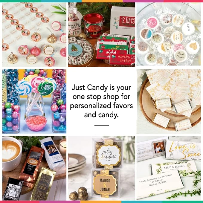 34ct Happy New Year Assorted Wrapped Chocolate Miniatures For Party Favors, Goodie Bags, Dessert Tables, Candy Buffets, Gifts & More (10oz Bag) - Polka Dot