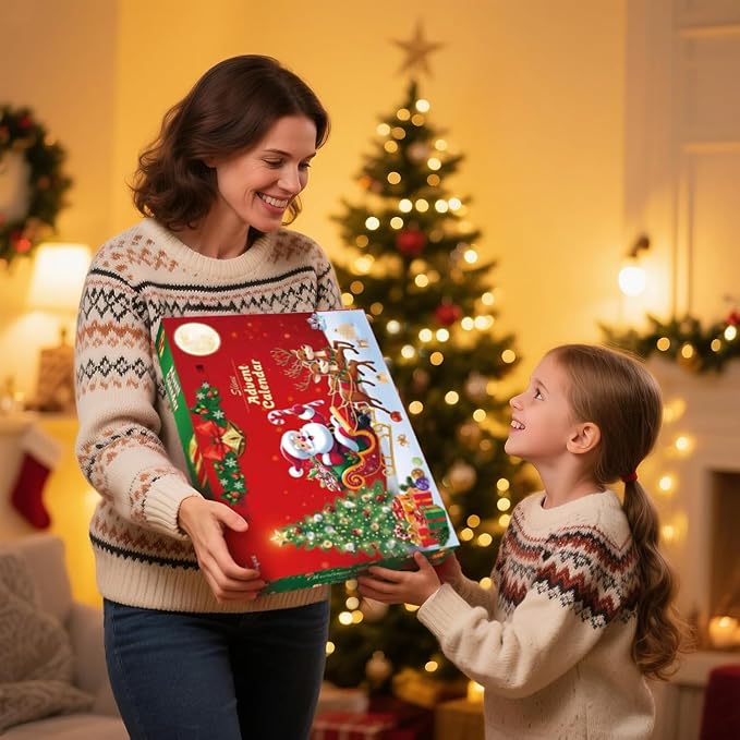 Advent Calendar 2025 Slime-Christmas Countdown Calendar - 24 Days of Surprises with DIY Slime Kit - Funny Christmas Slime Gifts Toy for Kids 4 5 6 7 8 9 10 11 12 Year Old Toddlers Girls Tweens