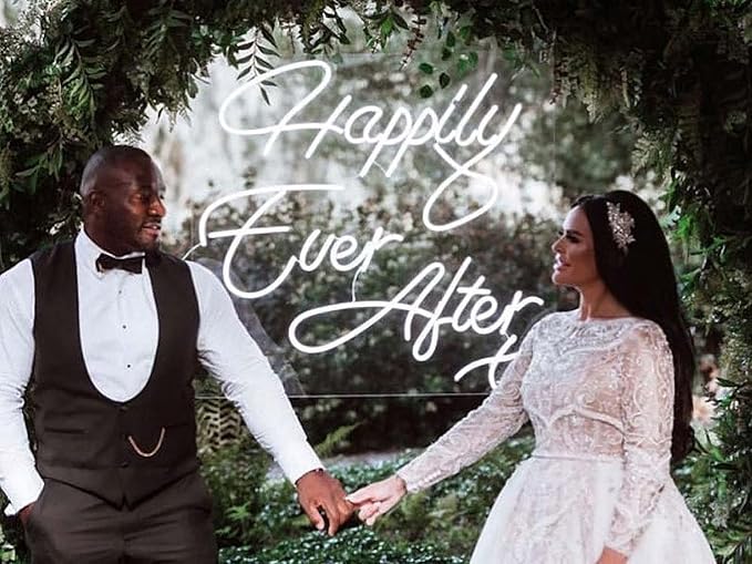 Ulalaza LED Neon Sign Night Light for Wall Party Décor Bedroom Room Bar Wedding Home Birthday Art Decoration Christmas with USB Chain Light modulator 5v (lets party blue)