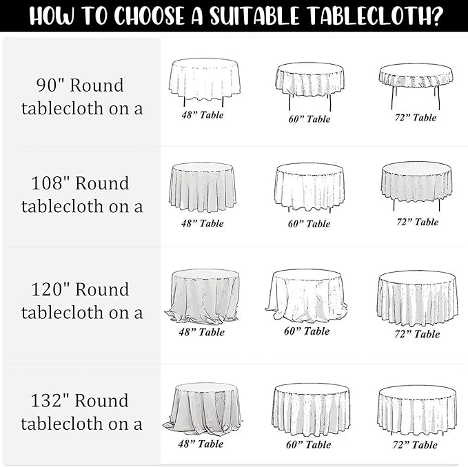 Fivenl 12 Pack Black Round Tablecloth 90 Inch Round Table Covers Bulk Washable Polyester Fabric Round Table Clothes for Wedding Party Reception Banquet Buffet Restaurant (Black, 90 Inch)