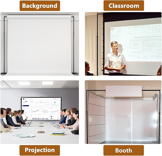 Pipe and Drape Stand Heavy Duty, 10FT x 10FT Backdrop Stand Heavy Duty, Adjustable Pipe and Drape Stand with Carrying Bag, Square Backdrop Stand for Party, Wedding Party Booth, Telescopic uprights