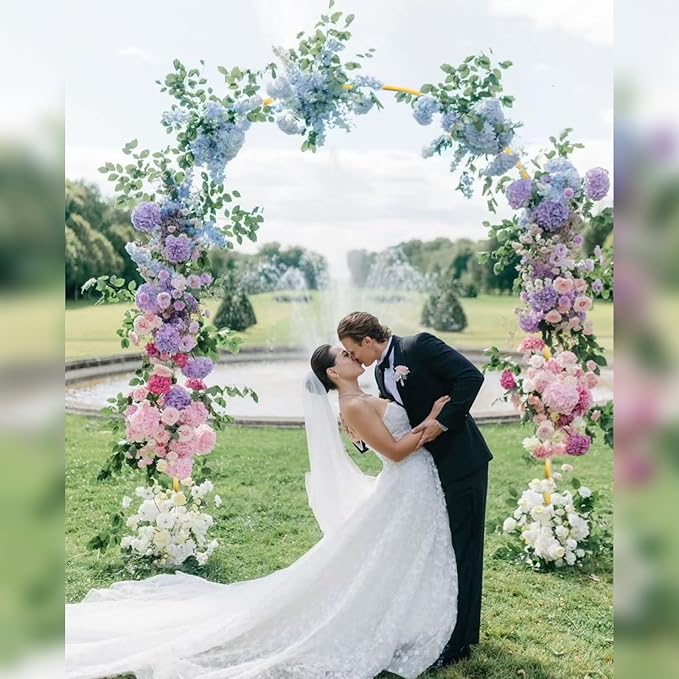 Wedding Arch Backdrop Stand 6FT Gold Metal Arch Backdrop Stand for Wedding Baby Shower Birthday Party Balloon Arch Stand Graduation Celebration Decorations