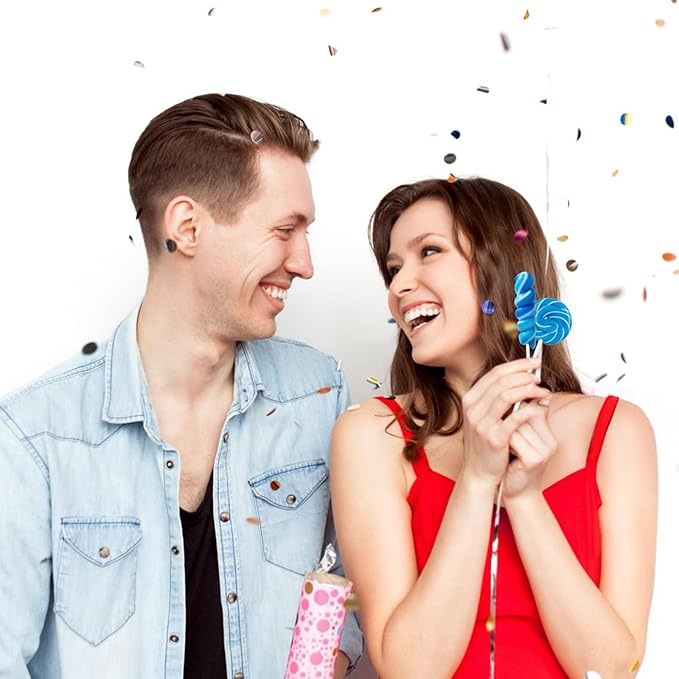 32 Counts Something Blue Twisty and Swirl Lollipops Blueberry Flavor, Individually Wrapped Lollipop Suckers Candy Bulk, Party Candy Buffet Lollipops Swirl, Holiday Treats Suckers