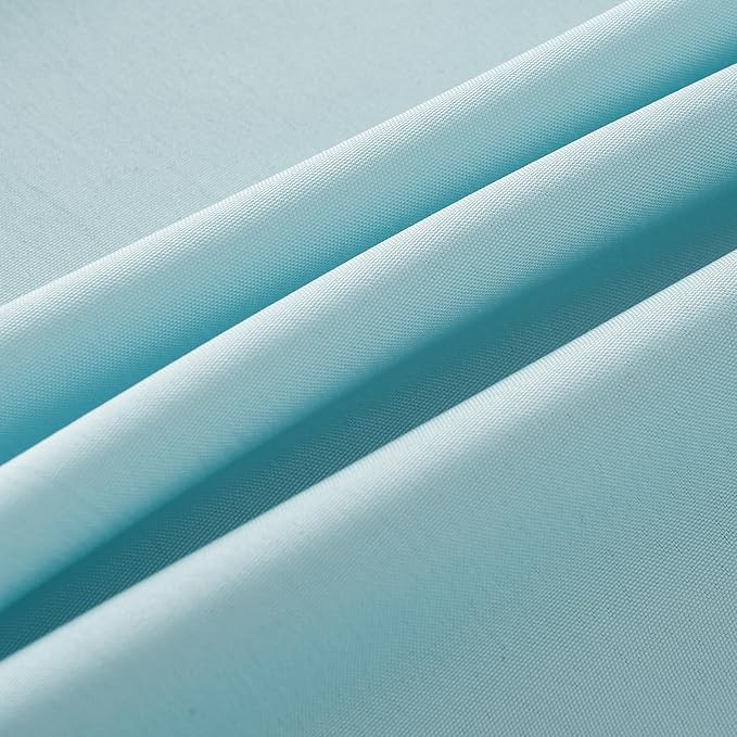 6-Pack 60x102 inch Dusty Blue Table Cloths, Solid Stain and Wrinkle Resistant Oblong Tablecloth, Premium Plain Weave Polyester Fabric Rectangle Table Linen Covers for Hotel, Wedding