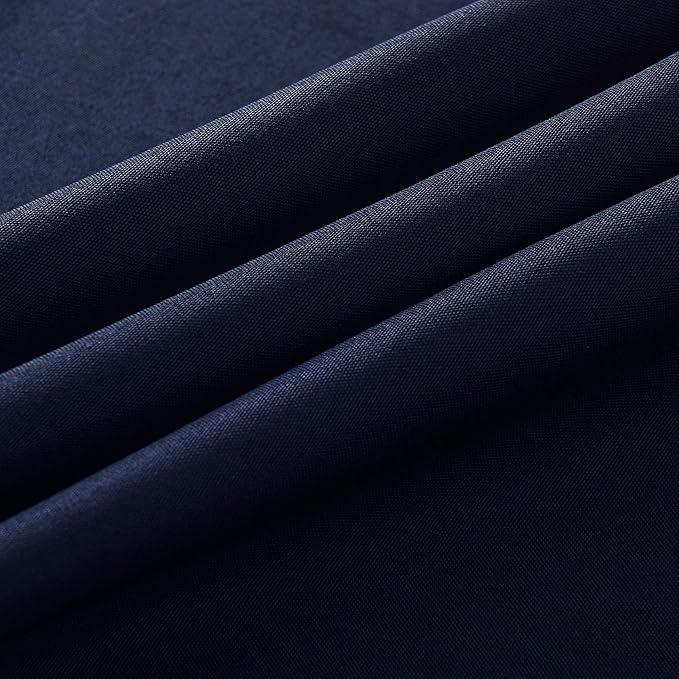 2-Pack 60x84 inch Navy Blue Table Cloths, Solid Stain and Wrinkle Resistant Oblong Tablecloth, Premium Plain Weave Polyester Fabric Rectangle Table Linen Covers for Hotel, Banquet