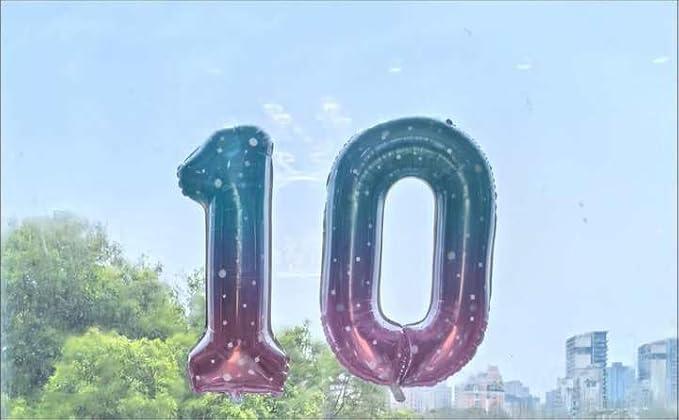 1 Balloon - Starry Sky Birthday Number Balloons, 40 Inch Large Foil Balloons for Men Women Boys Girls Starry Sky Themed Birthday Decorations