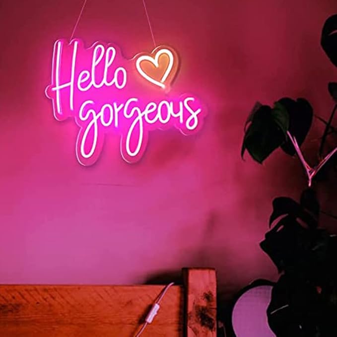 LED Neon Sign Night Light for Wall Party Décor Bedroom Room Bar Wedding Home Birthday Art Decoration Christmas with USB Chain Light modulator 5v (lets party blue)