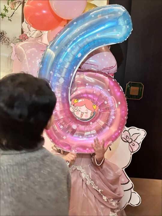 1 Balloon - Starry Sky Birthday Number Balloons, 40 Inch Large Foil Balloons for Men Women Boys Girls Starry Sky Themed Birthday Decorations