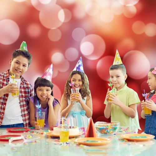 Generic 24 Glitter Princess Party Favors Reusable Crown Drinking Straws 6 Designs Great for Princess Theme Birthday Party Supplies with 2 Cleaning Brushes, 11