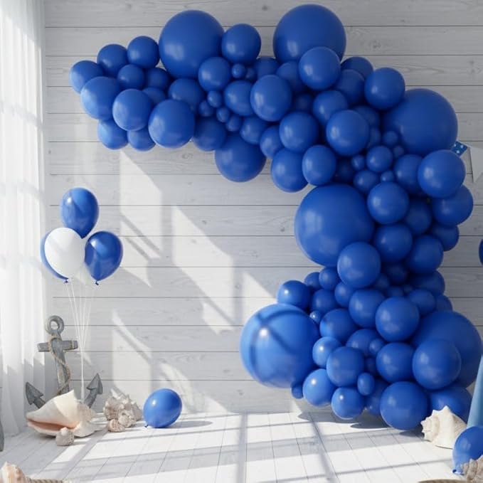 Balloon Garland Arch Kit – 146 Pcs Ultramarine Blue Balloons for Baby Shower, Birthday, Gender Reveal, Wedding Party – DIY Kit by Vellax™