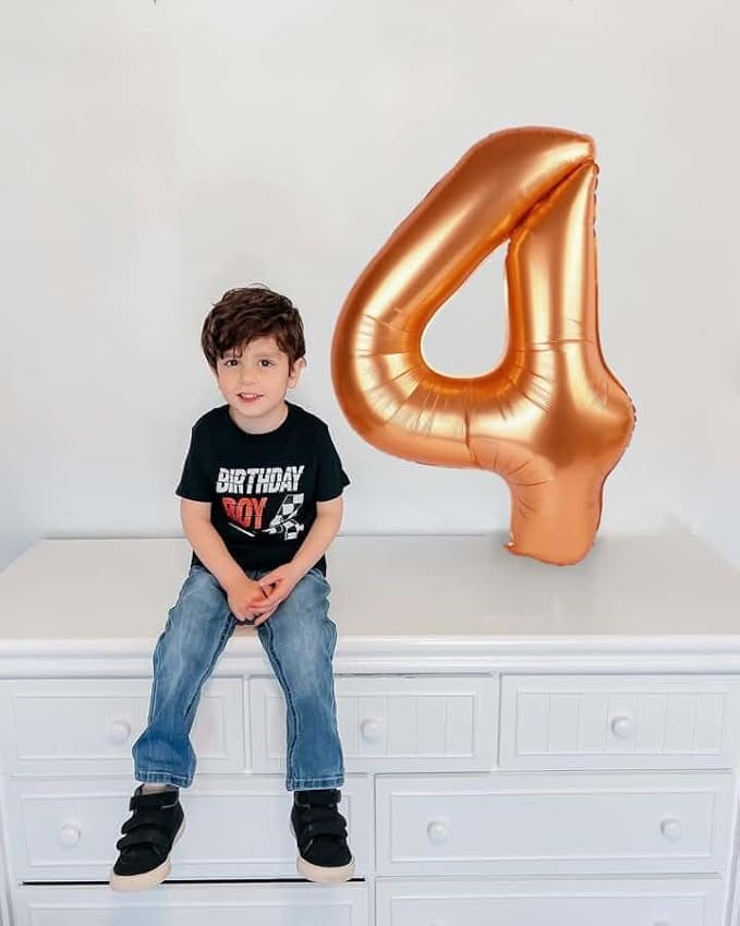 0 Balloon - Orange Birthday Number Balloons, 40 Inch Large Foil Balloons for Men Women Boys Girs Orange Themed Birthday Decorations