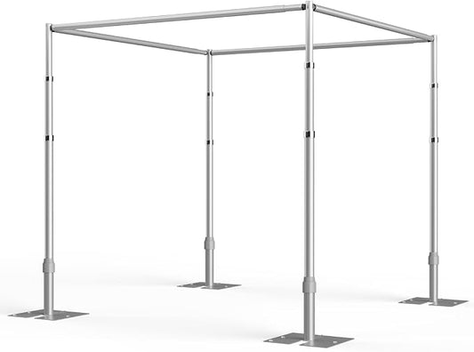 EMART 10ft Square Backdrop Stand Heavy Duty, Pipe and Drape Photo Background Support Kit, Adjustable Metal Frame with Flat Base for Wedding Birthday Party Decorations