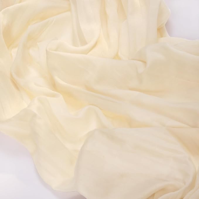 MLMC Beige Cream Cheesecloth Table Runner Extra Long 13.3ft Rustic Boho Cheese Cloth Table Runner Winter Decor 35 x 160 inches for Events Home Decor