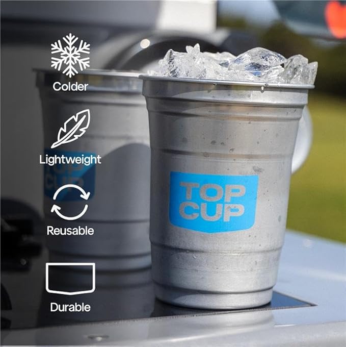 Top Cup by Ball – 24 Ounce, 450 Count, Reusable Aluminum Party Cups | Cold-Holding, Recyclable, Made in USA
