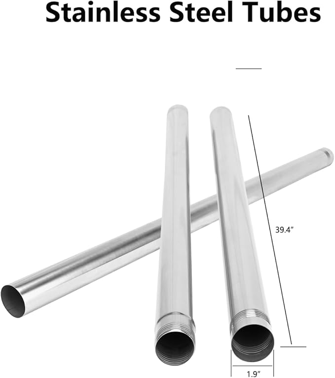 Stainless Steel Backdrop Crossbar 120-inch for Manual Photo Studio Background Support System, Backdrop Pole for Manual Studio Roller Background