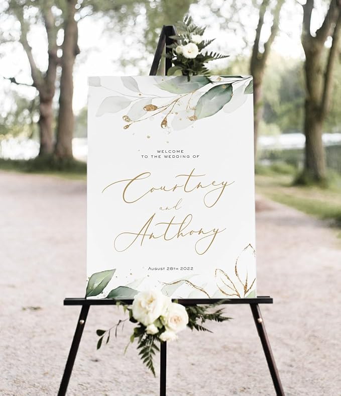 Personalized Wedding Welcome Sign, Welcome To Our Wedding Sign, Wedding Sign Board, Welcome Sign For Wedding, Wedding Yard Sign,Wedding Outdoor Sign #12, Full Size