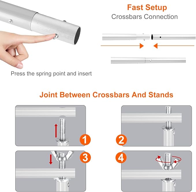 iMounTEK Backdrop Stand Photo Video Studio, 10Ft Wide Adjustable Backdrop Stand, Background Support System Kit with Clamps Carry Bag for Photography/Wedding/Party Decoration(White)
