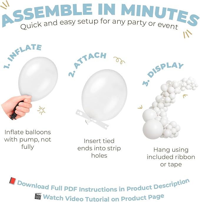 Balloon Garland Arch Kit – 146 Pcs Light Blue Balloons for Baby Shower, Birthday, Gender Reveal, Wedding Party – DIY Kit by Vellax™