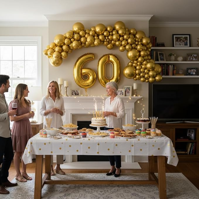 Balloon Garland Arch Kit – 146 Pcs Metallic Gold Balloons for Baby Shower, Birthday, Gender Reveal, Wedding Party – DIY Kit by Vellax™