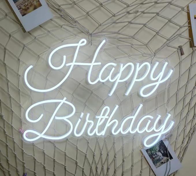 LED Neon Sign Night Light for Wall Party Décor Bedroom Room Bar Wedding Home Birthday Art Decoration Christmas with USB Chain Light modulator 5v (lets party blue)