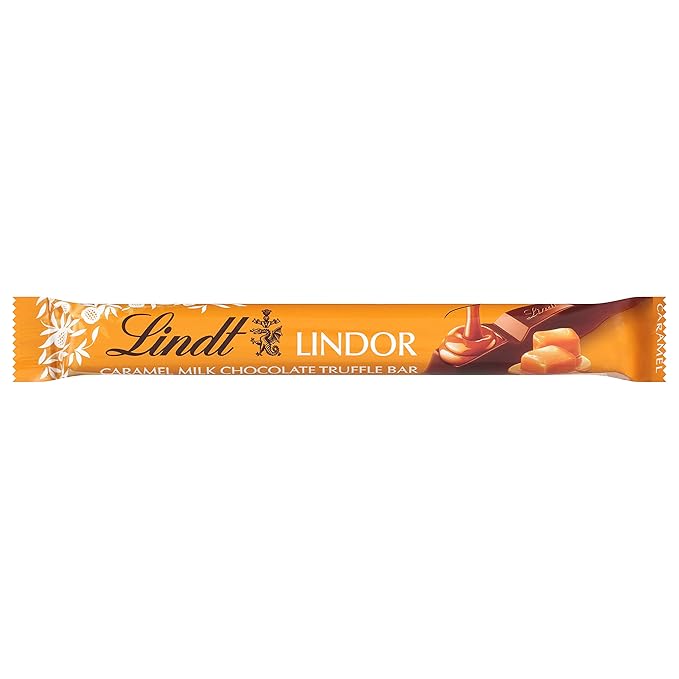 Lindt LINDOR Caramel Chocolate Truffle Bar, Chocolate Candy with Smooth Center, 1.3 oz.