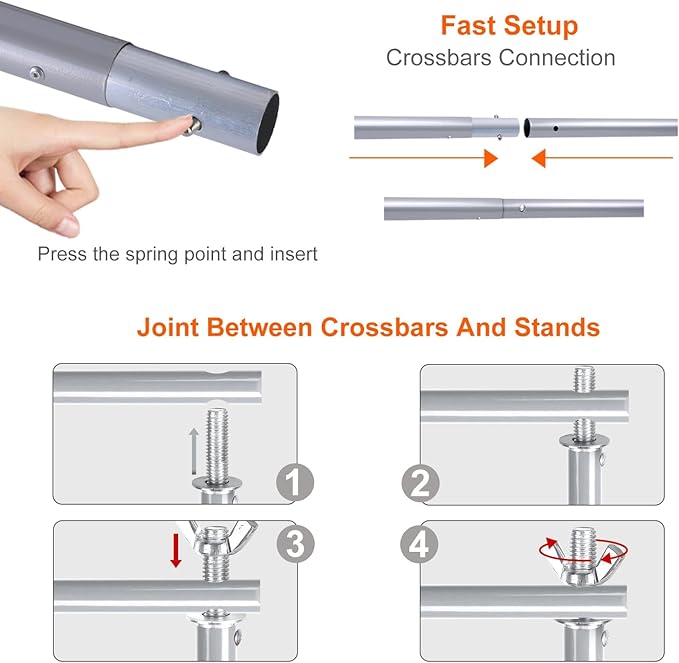 iMounTEK Backdrop Stand Photo Video Studio, 10Ft Wide Adjustable Backdrop Stand, Background Support System Kit with Clamps Carry Bag for Photography/Wedding/Party Decoration(Silver)