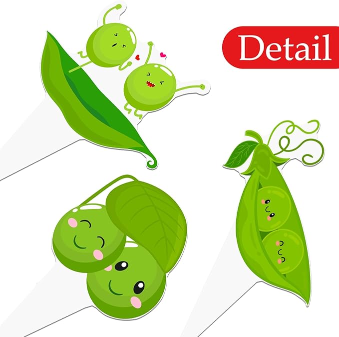 Two Peas in a Pod Twins Cupcake Toppers Twins Baby Shower Decorations 48Pcs Pea Party Cake Topper Decorations Sweet Pea Cupcake Picks for Two Peas in a Pod Twins Gender Reveal Birthday Party Supplies