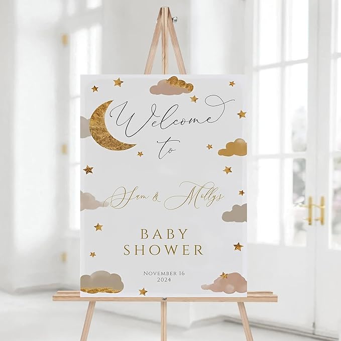 Twinkle Twinkle Star Baby Shower Welcome Sign, Welcome to Baby Shower Sign Personalized, Baby Shower Signs, Custom Baby Shower Sign, Welcome to Baby Shower Sign with Stand, Baby Shower Decorations