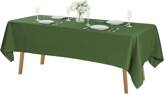 Cupuamon Rectangle Tablecloth 60x120 inch Washable Polyester Fabric Table Cloth for Wedding Party Dining Banquet Decoration（60x120, Willow）