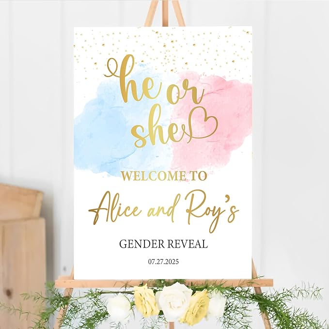 Boy Or Girl Yard Sign Gender Reveal, Bear Gender Reveal Sign, Gender Welcome Sign, Balloon Backdrop Sign, Neutral Gender Reveal Decorations, Glitter Star Gender Reveal Party