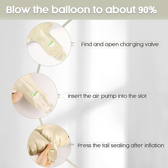 0 Balloon - Cream Birthday Number Balloons, 40 Inch Large Foil Balloons for Men Women Boys Girls Cream Themed Birthday Decorations