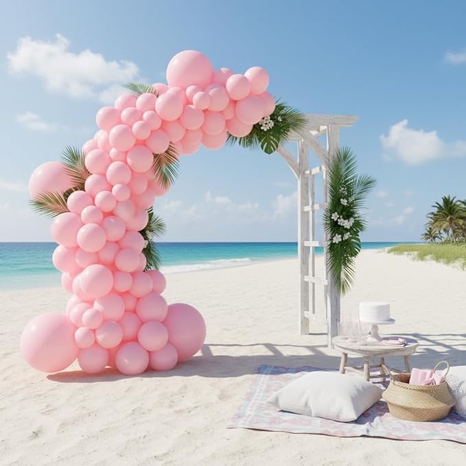 Balloon Garland Arch Kit – 146 Pcs Light Pink Balloons for Baby Shower, Birthday, Gender Reveal, Wedding Party – DIY Kit by Vellax™