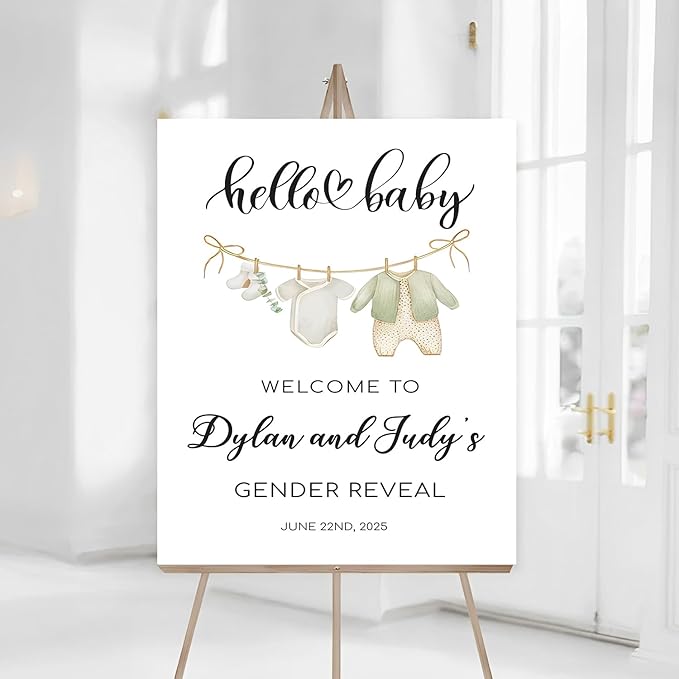 Signs For Boys And Girls, Gender Reveal Signs, Modern Gender Reveal Signs, Personalized Gender Reveal Signs, Custom Baby Gender Reveal Signs, Backyard Reveal Signs