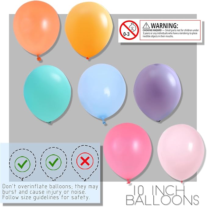 Balloon Column Stand Kit,2 Sets of Assorted Rainbow Balloon Tower Pillar with 10inch Bright Color baloon Reusable Design for Grirls Party,Birthday, Wedding,Baby Shower,Graduation Decoration