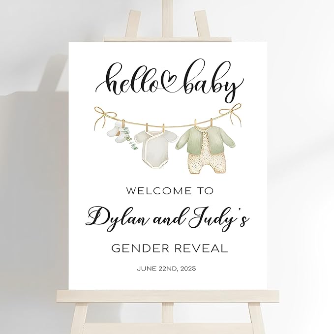 Signs For Boys And Girls, Gender Reveal Signs, Modern Gender Reveal Signs, Personalized Gender Reveal Signs, Custom Baby Gender Reveal Signs, Backyard Reveal Signs