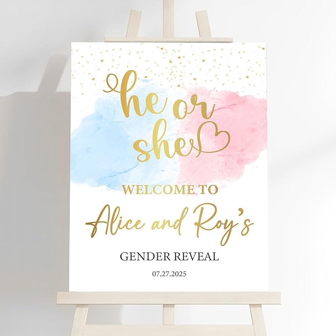 Boy Or Girl Yard Sign Gender Reveal, Bear Gender Reveal Sign, Gender Welcome Sign, Balloon Backdrop Sign, Neutral Gender Reveal Decorations, Glitter Star Gender Reveal Party