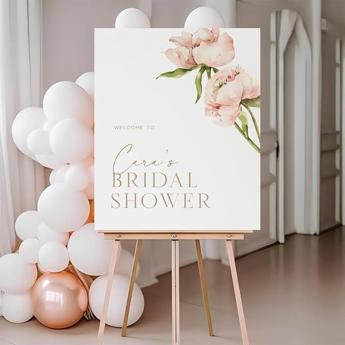 Boho Blush Bridal Shower Welcome Sign, Pink Peony Bridal Shower Welcome Poster, Custom Bridal Shower Sign, Bridal Shower Decorations, Blush Pink Floral Bridal Shower Welcome Sign