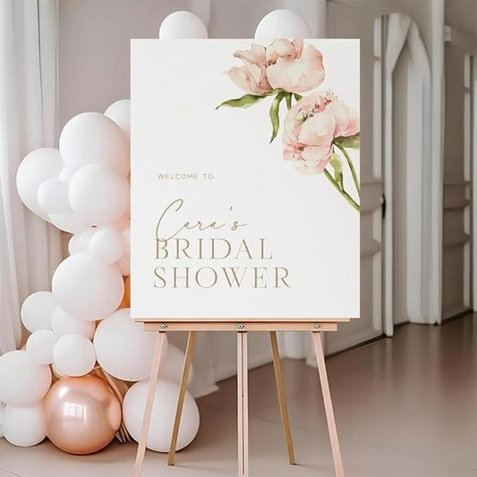 Boho Blush Bridal Shower Welcome Sign, Pink Peony Bridal Shower Welcome Poster, Custom Bridal Shower Sign, Bridal Shower Decorations, Blush Pink Floral Bridal Shower Welcome Sign