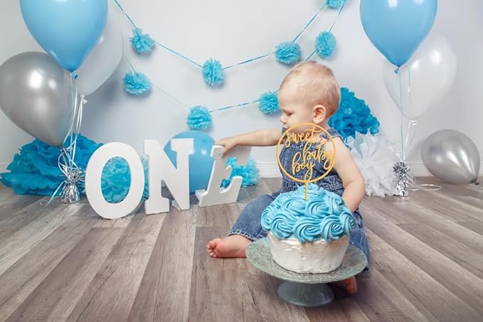 Sweet Baby Girl Cake Topper - Glitter Gold Acrylic Girl Baby Shower Cake Decorations, Gender Reveal Cake Pick (Baby Girl Gold)