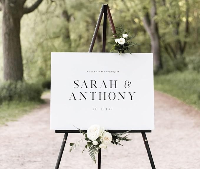 Personalized Wedding Welcome Sign, Welcome To Our Wedding Sign, Wedding Sign Board, Welcome Sign For Wedding, Wedding Yard Sign,Wedding Outdoor Sign #13, Full Size