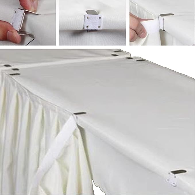 EHLDekol Pooling and Floating Chiffon Table Skirt, 6FT 9FT 14FT Sheer Tablecloth, Baby Shower, Birthdays, Wedding Table Skirt (Blush Pink, 9FT)