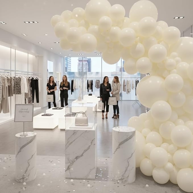 Balloon Garland Arch Kit – 146 Pcs White Balloons for Baby Shower, Birthday, Gender Reveal, Wedding Party – DIY Kit by Vellax™